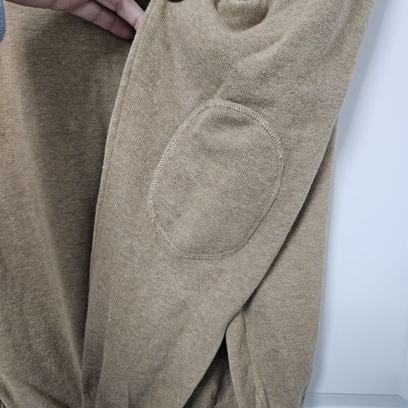 NWT Pro Tour Sweater Men's Medium Tan Mock Neck Cotton 1/4 Zip Golf Preppy - Picture 6 of 7